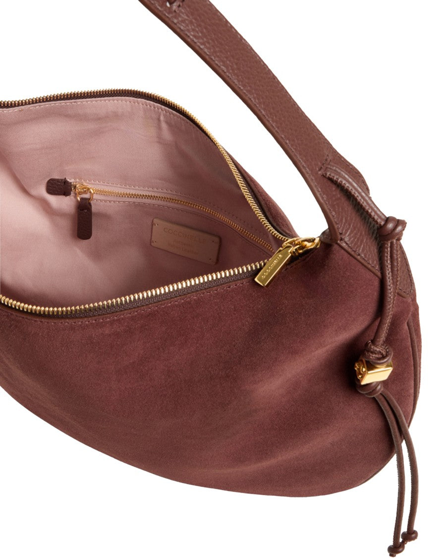 Coccinelle Thess Soft Suede Leather C-Me Shoulder Bag