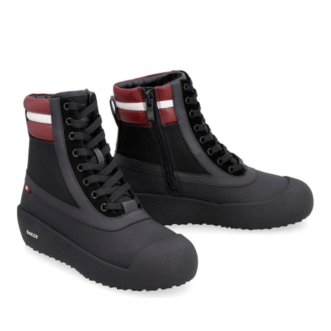Bally Black Luxe Details Calf Leather Ankle Boots