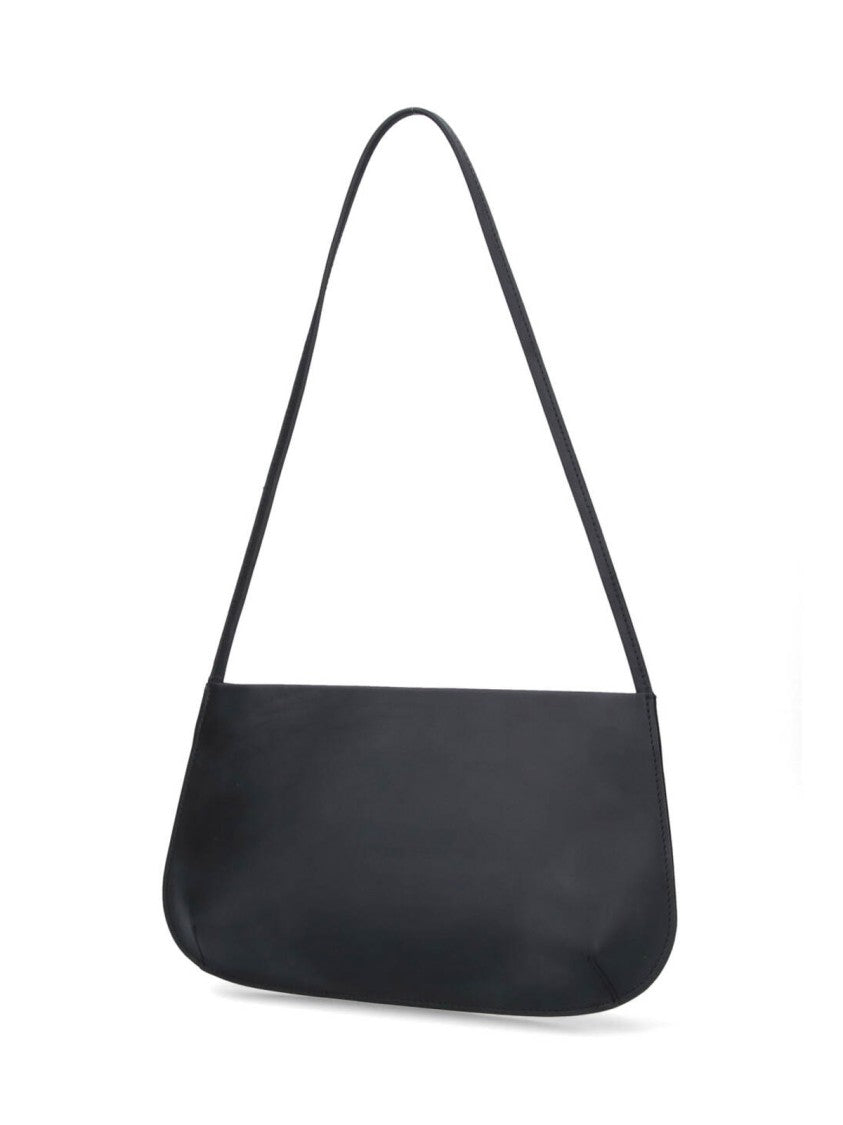 Fane Black Bra Minimalist Leather Shoulder Bag