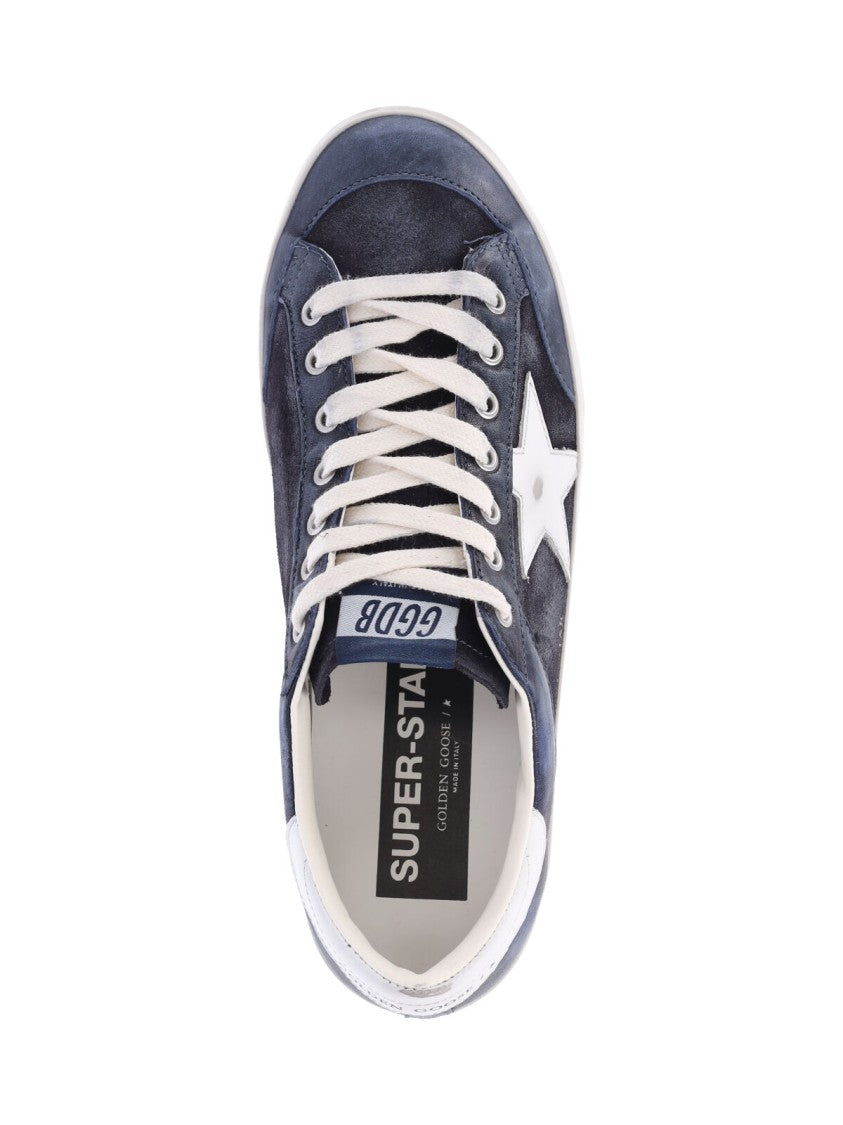 Golden Goose Navy Suede Super Star Sneakers