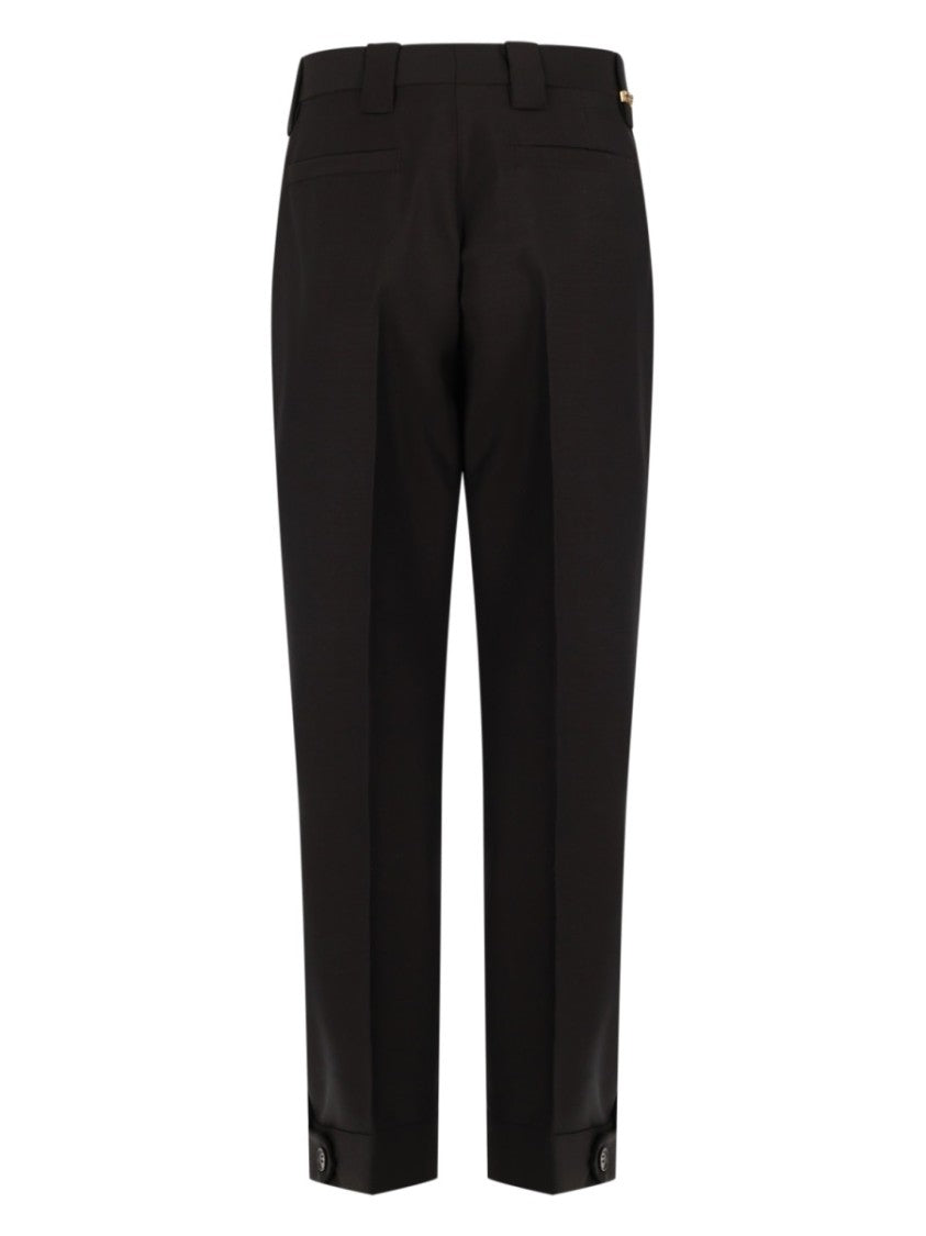 Versace Tailored Pressed Creases Wool Mohair Trousers