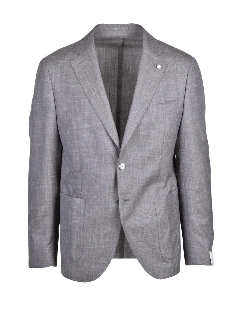 Luigi Bianchi Wool Silk Linen Jacket - Grey