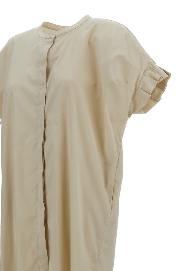 M.S.M. Milano Cotton-Blend Midi Dress With Shirt-Style Design