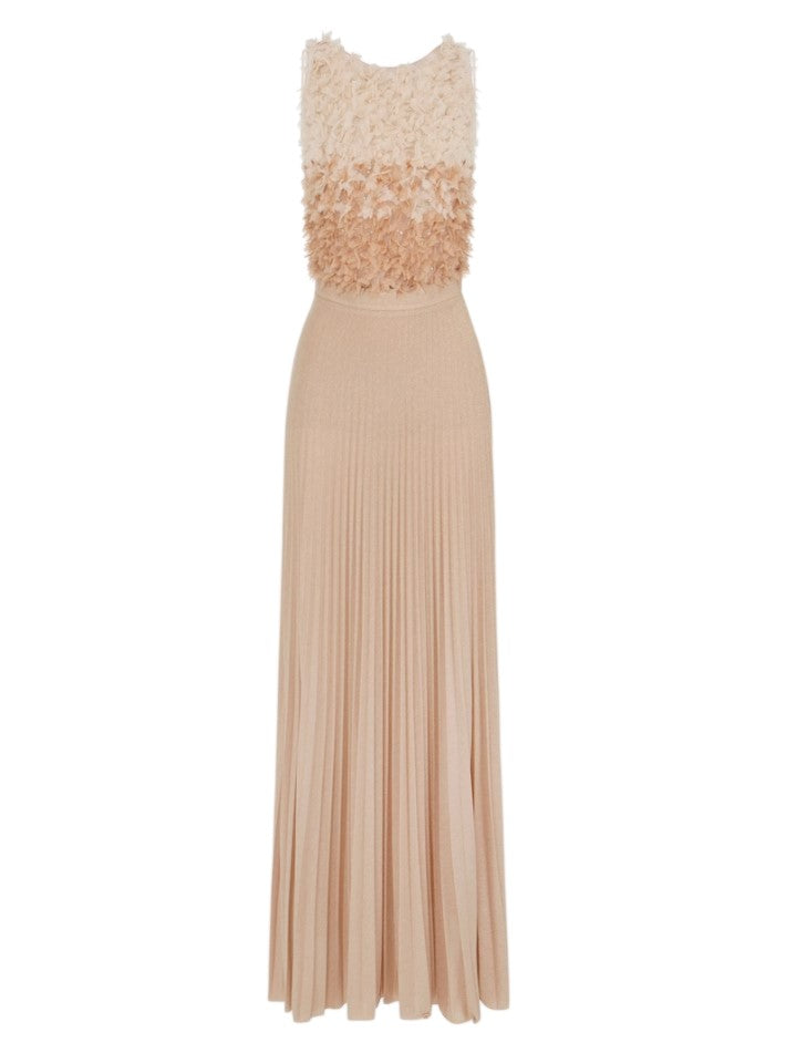 Elisabetta Franchi Red Carpet Lurex Jersey Dress