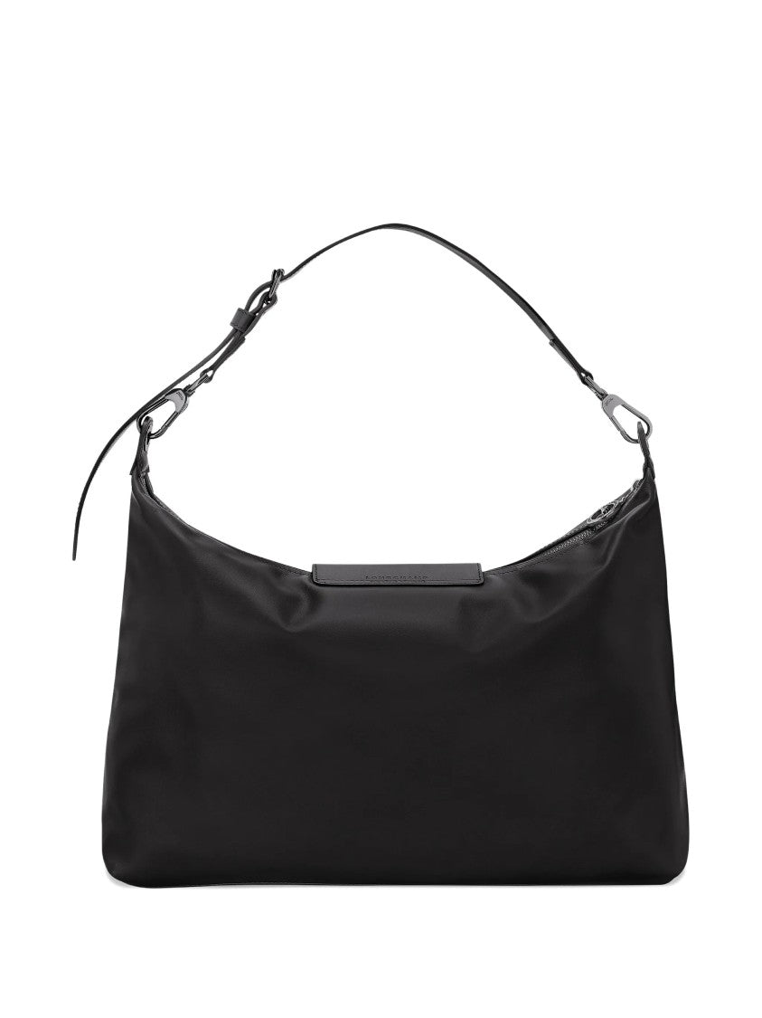 Longchamp Rectangular Black Shoulder Bag With Adjustable Strap