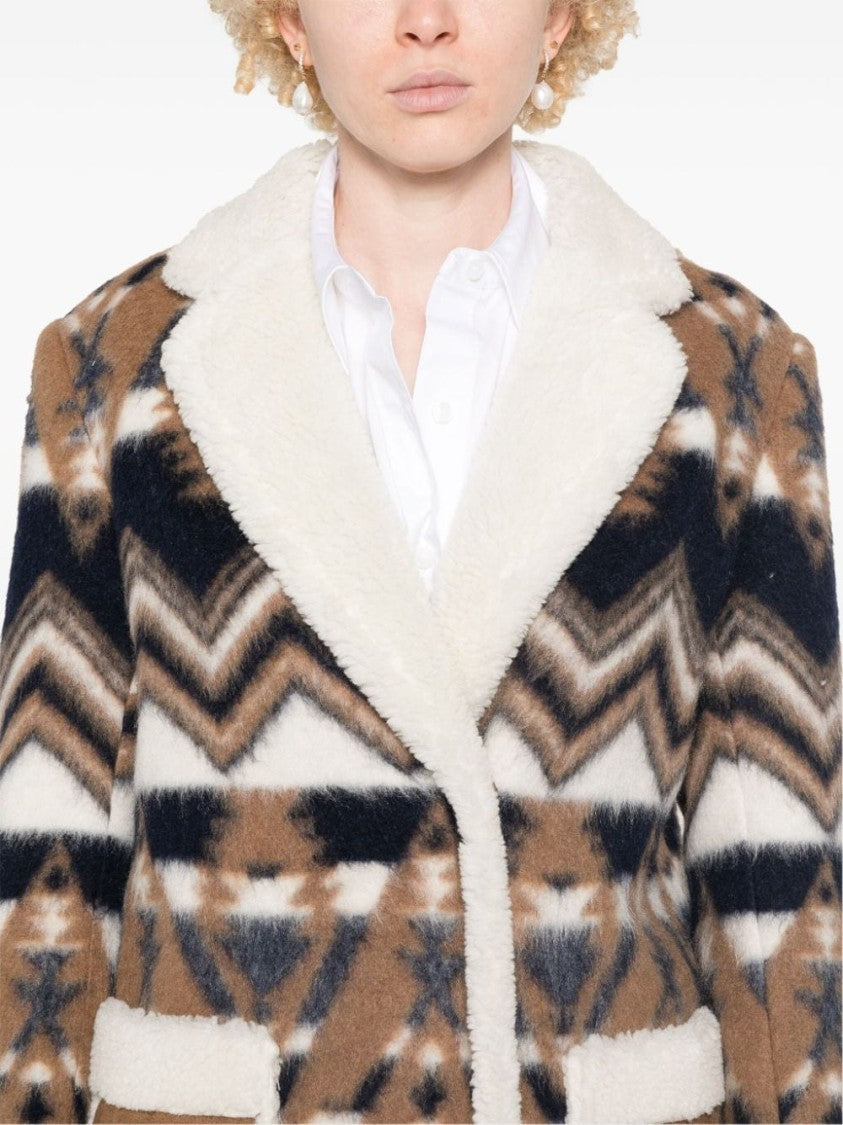 Ava Adore Multicolor Coat With Logo