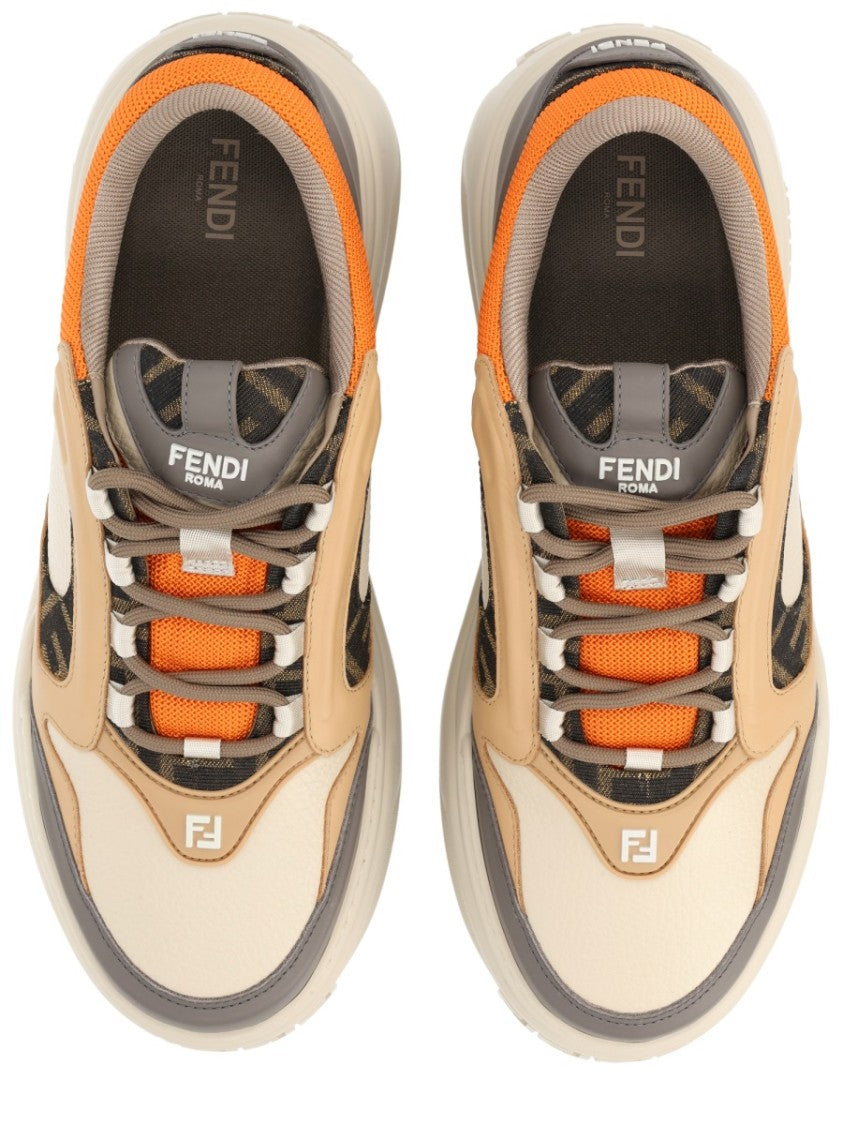 Fendi Fendi Force Chunky Leather Sneakers