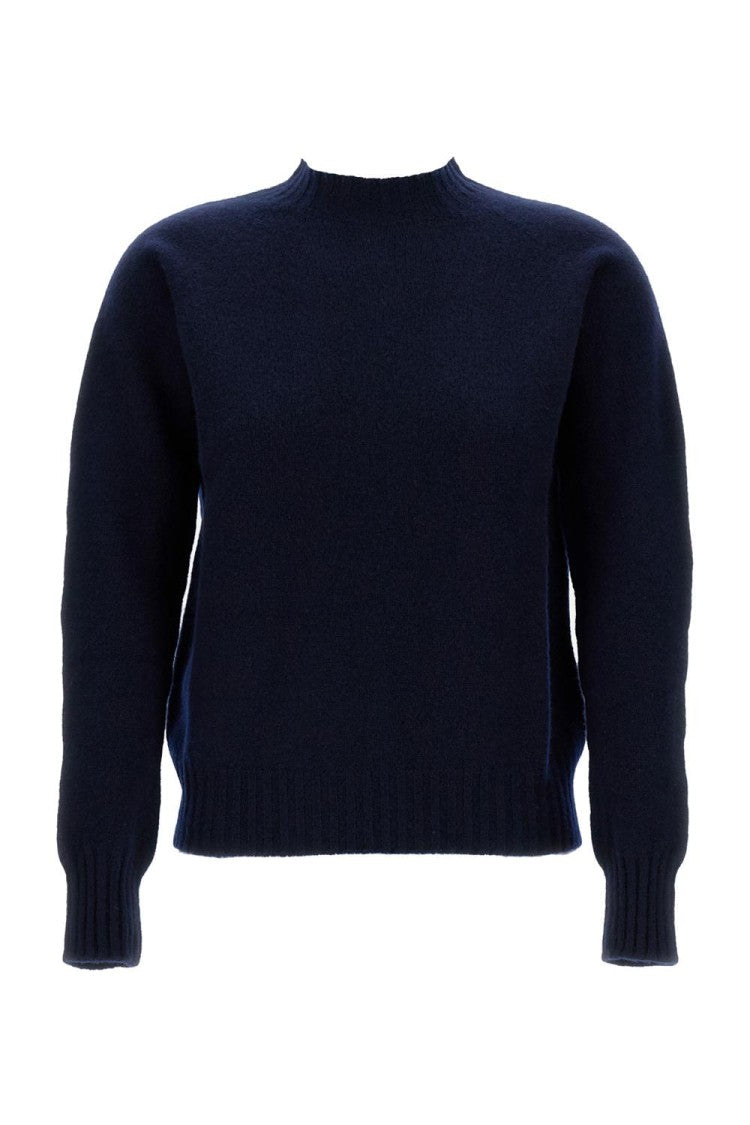Drumohr Crewneck Wool Sweater With Ribbed Cuffs