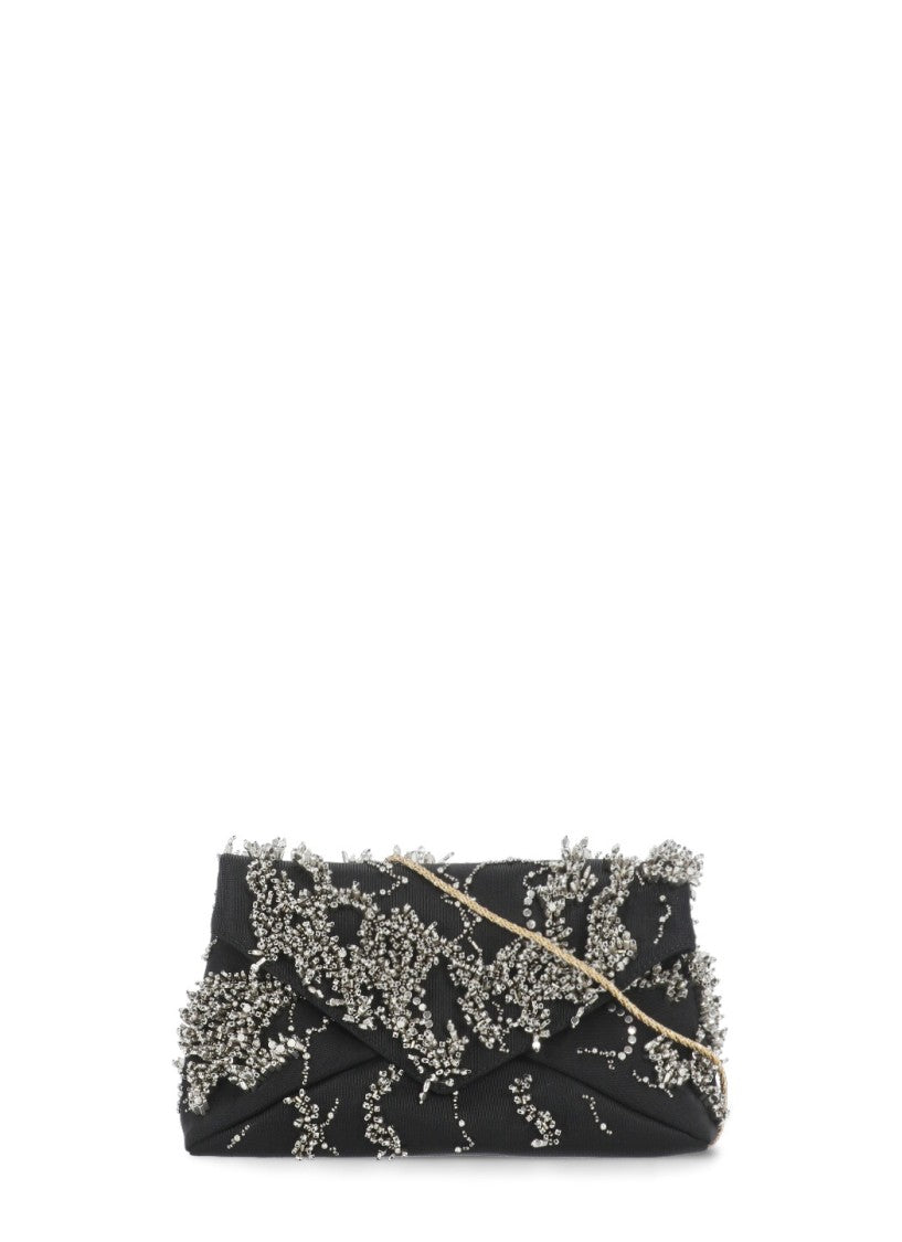 Dries Van Noten Black Beaded Shoulder Bag