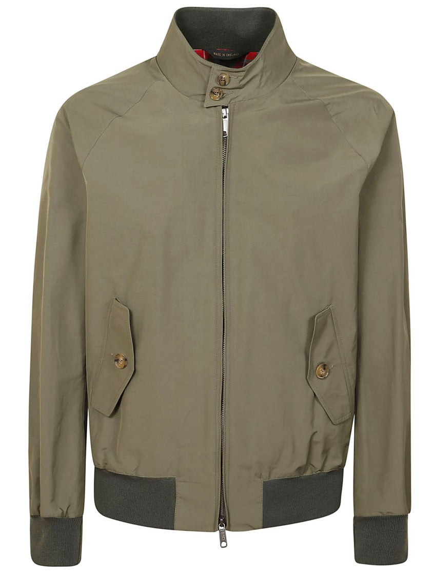 Baracuta Bomber-Style Jacket With High Collar And Smooth Finish
