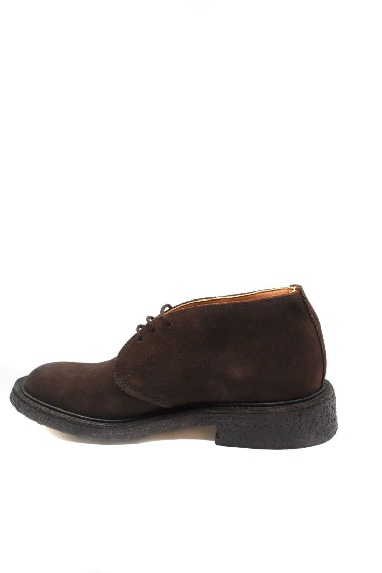 Tricker's Dark Brown Winston Three-Eyelet Suede Chukka Boots