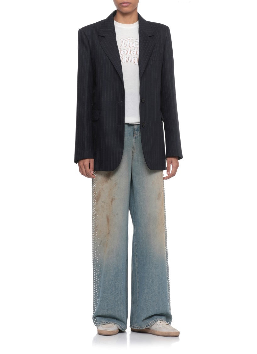 Golden Goose Blue Wool Blazer