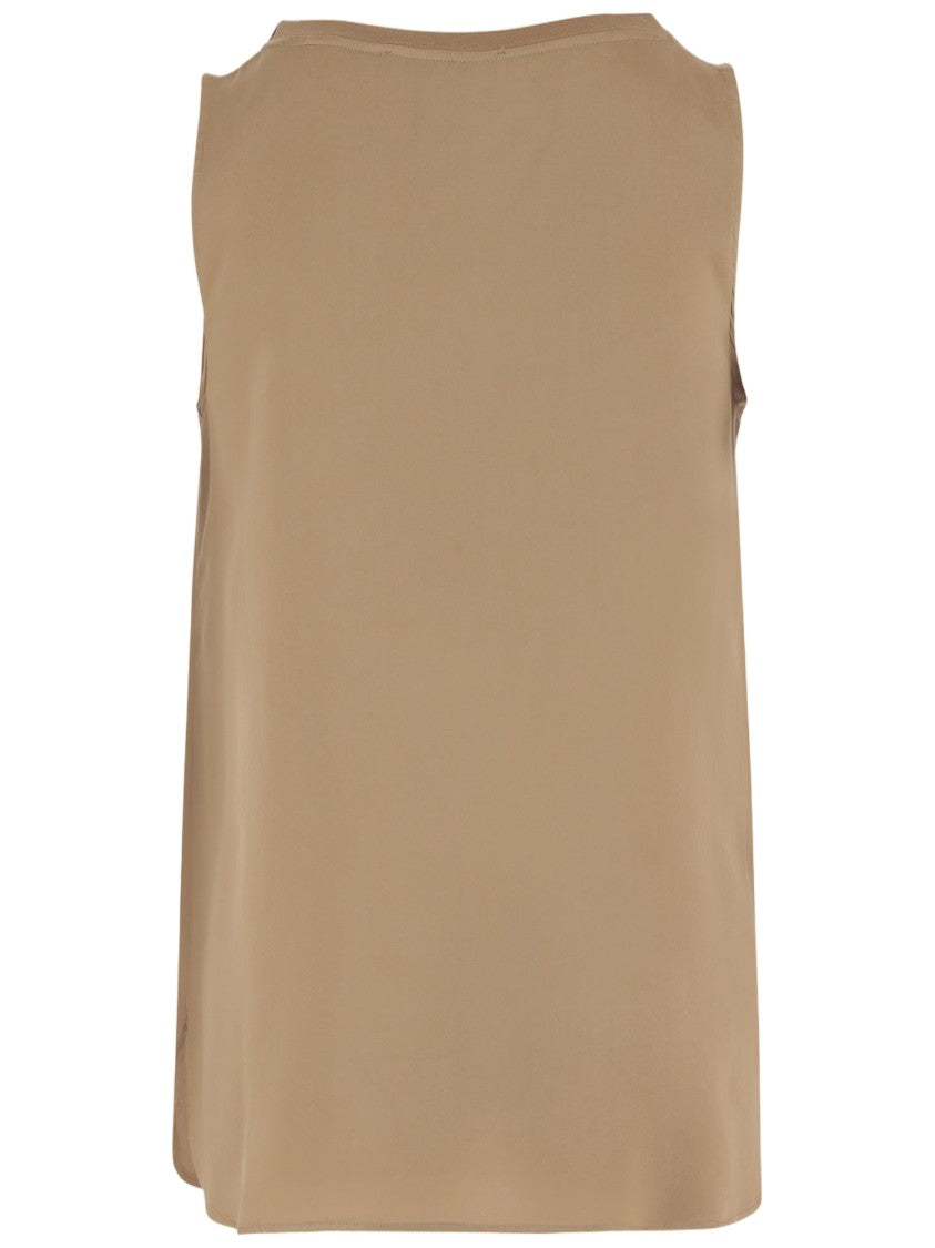 Q-Wins Sleeveless Stretch Cotton Top