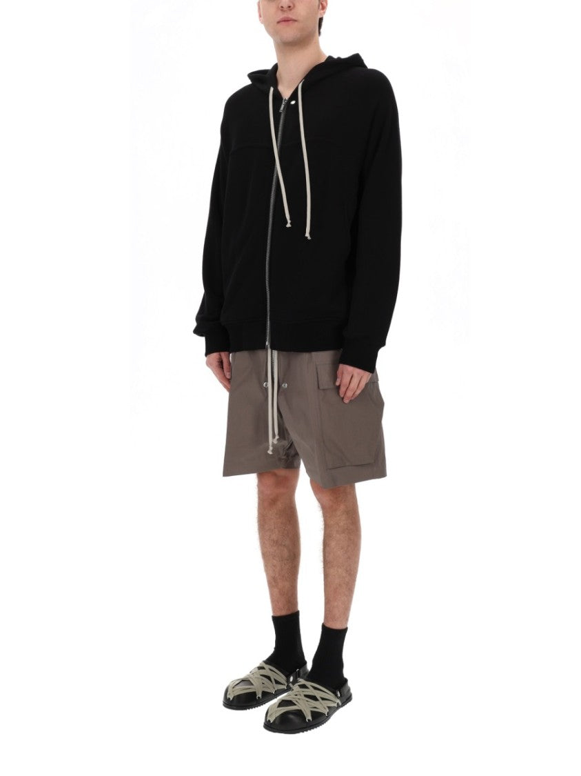 Rick Owens Windbreaker Full Front Zipper Cotton Hoodie