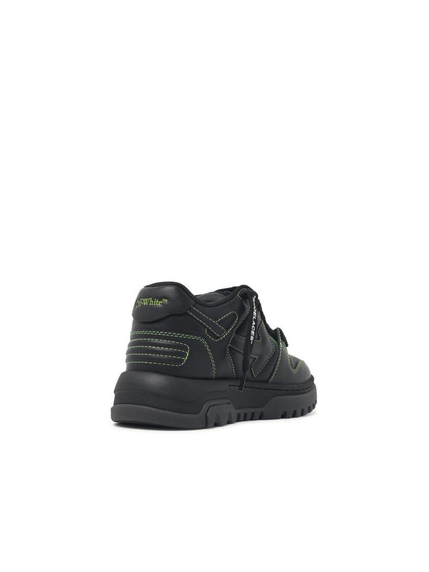 Off-White 'O.O.O. Chunky' Black Leather Blend Sneakers