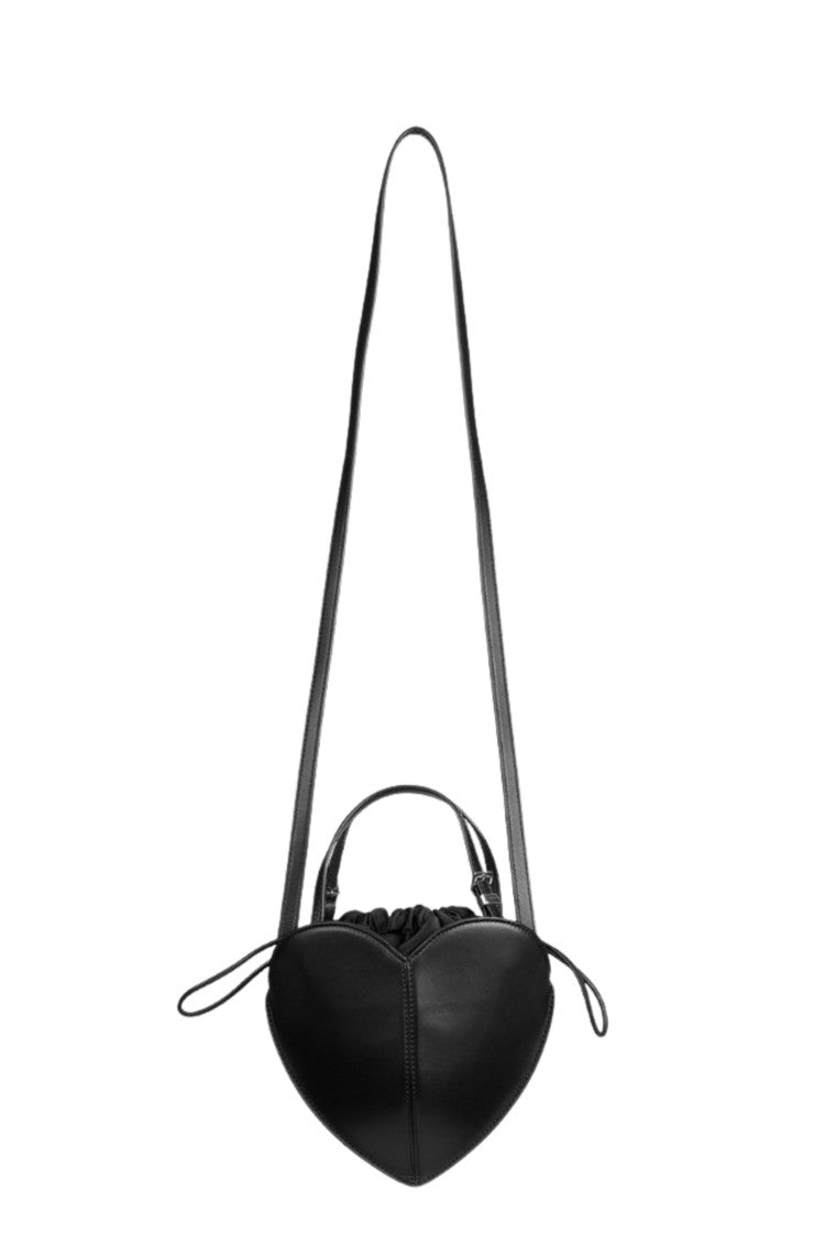 Rotate Heart-Shaped Bag With Gathered Top And Adjustable Strap
