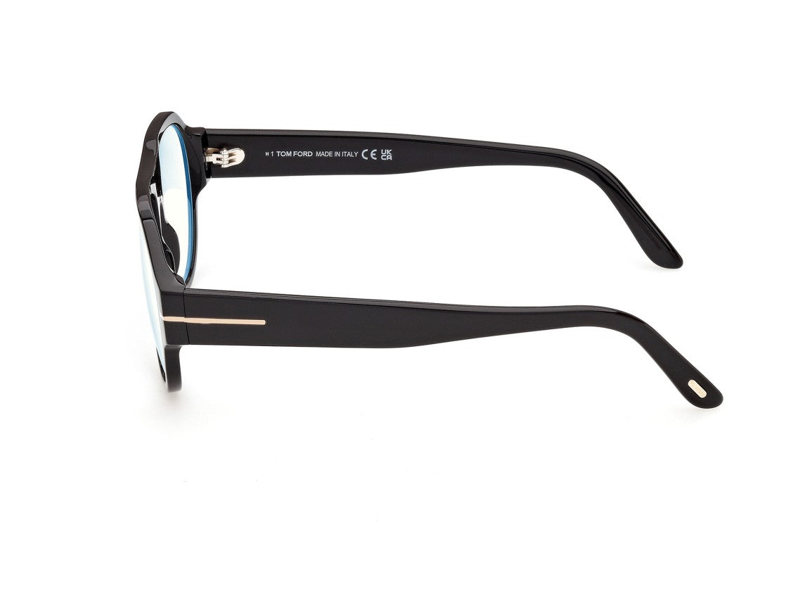 Tom Ford Ft6178-B Gold Accent Oversized Aviator Sunglasses
