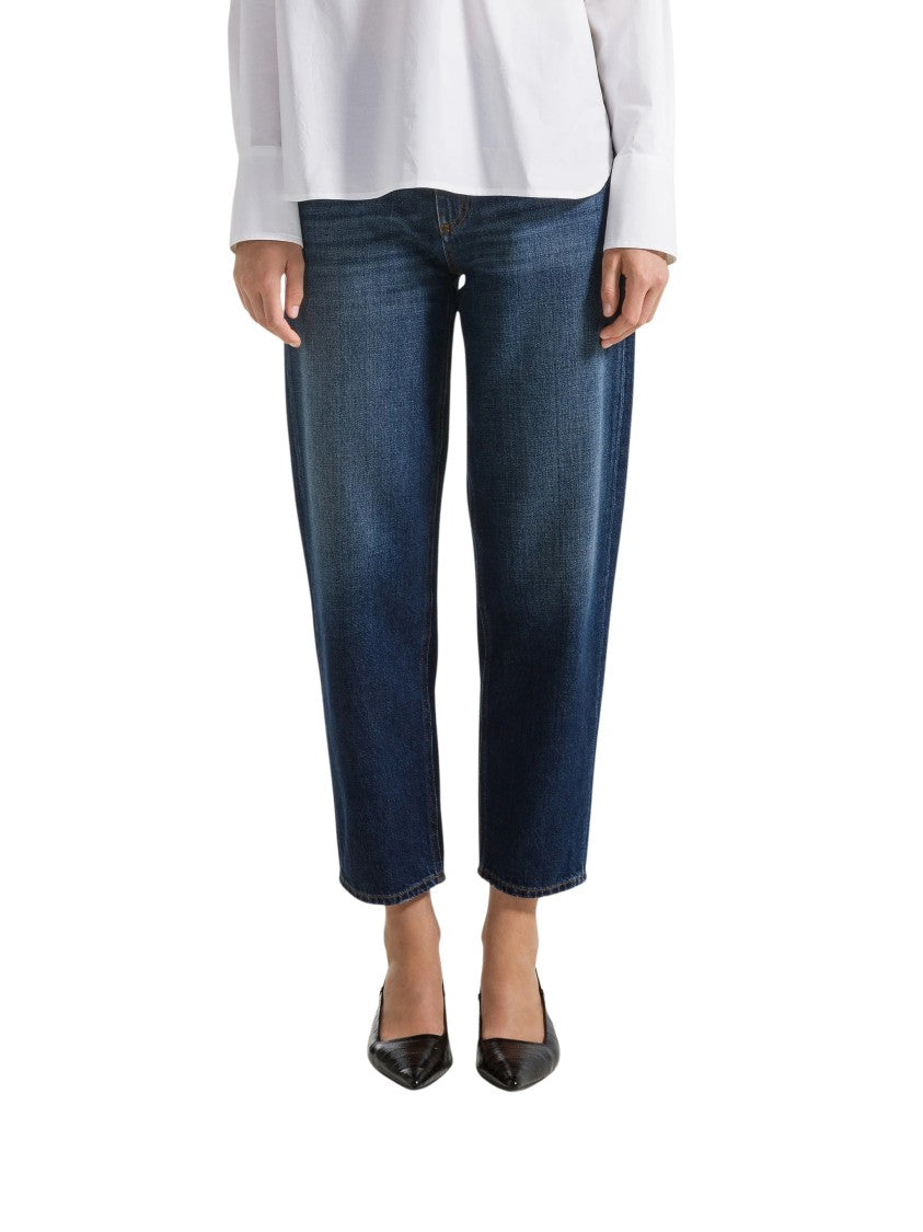 Seventy Venezia Blue Dark Wash Carrot Fit Cotton Jeans