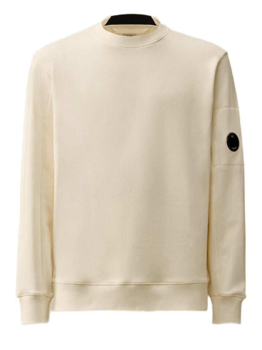 C.P. Company Diagonal Raised Fleece Crewneck Sweatshirt With Iconic Lens Detail