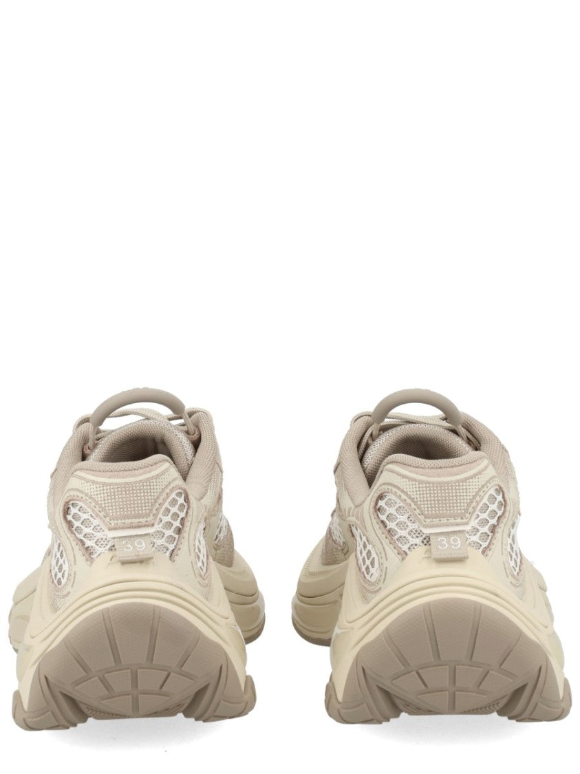Ash Neutrals Dragon Suede Overlay Chunky Sneakers
