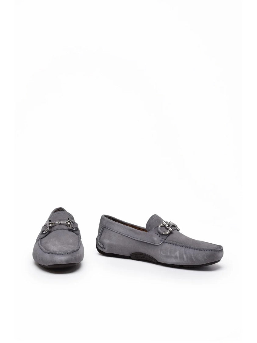 Salvatore Ferragamo Parigi Eco Suede Loafer - Grey