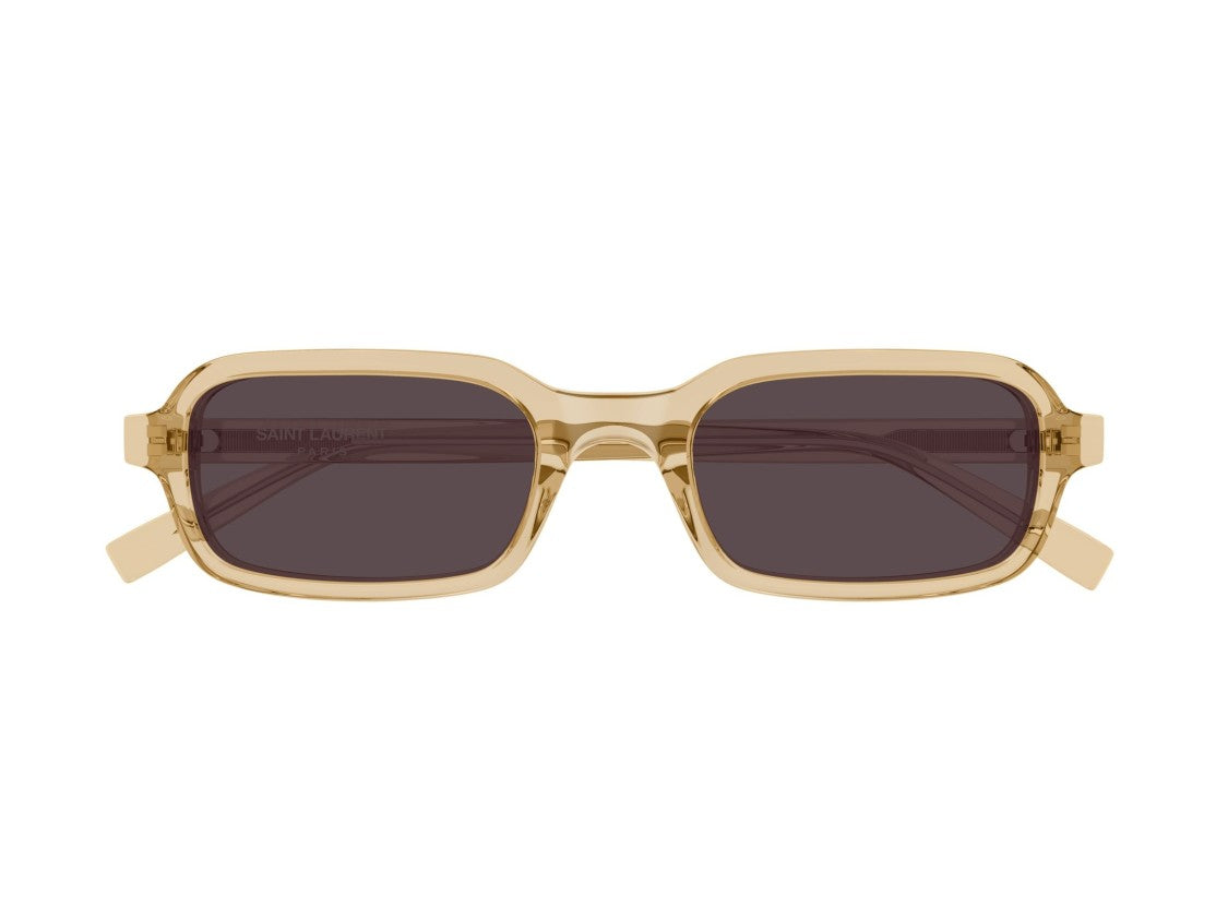 Saint Laurent Translucent Beige Bold Oversized Square Sunglasses