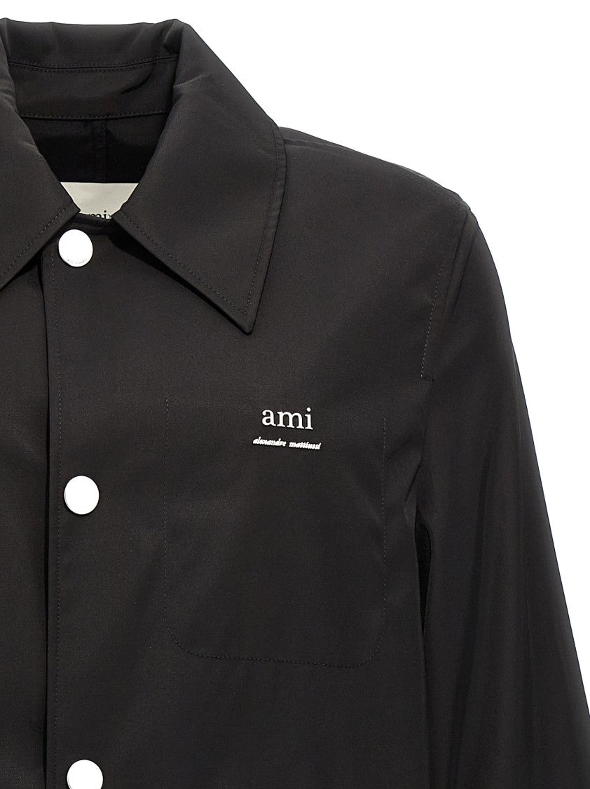 Ami Technical Twill Trench Coat