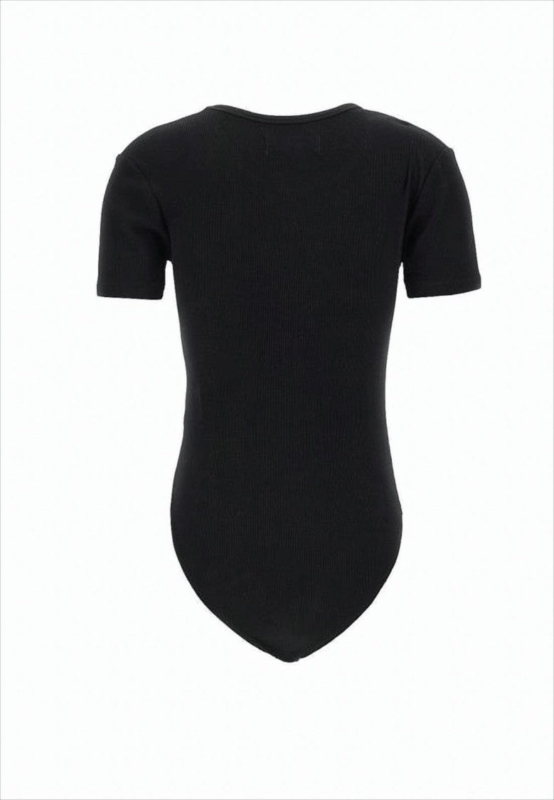 Vivienne Westwood Fitted Ribbed Bodysuit With Minimalist Design And Emblem