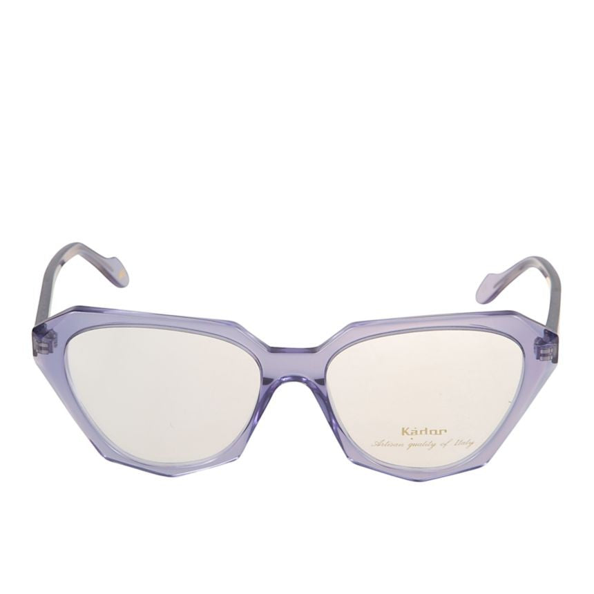 Kador Katrin Light Translucent Lavender Cat-Eye Sunglasses With Gold Accents