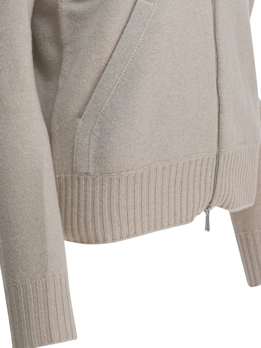 Drumohr Ribbed Cashmere Knitwear With Zip-Up Front