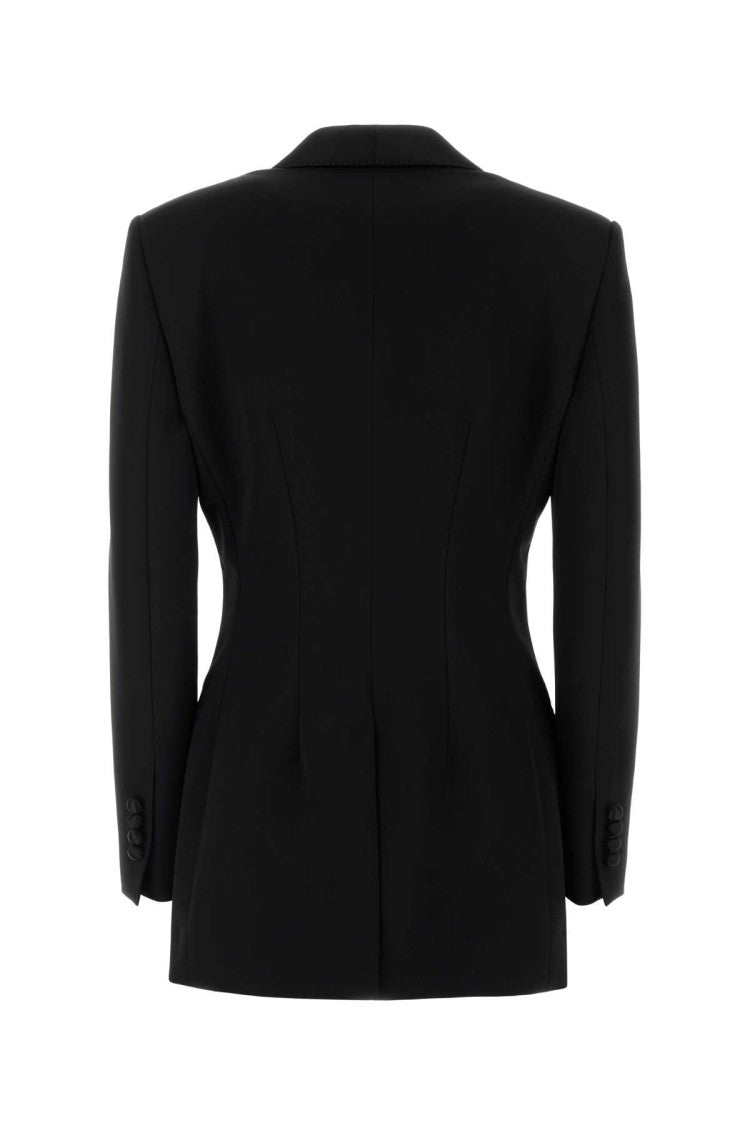 Dolce & Gabbana Black Stretch Wool Blend Blazer