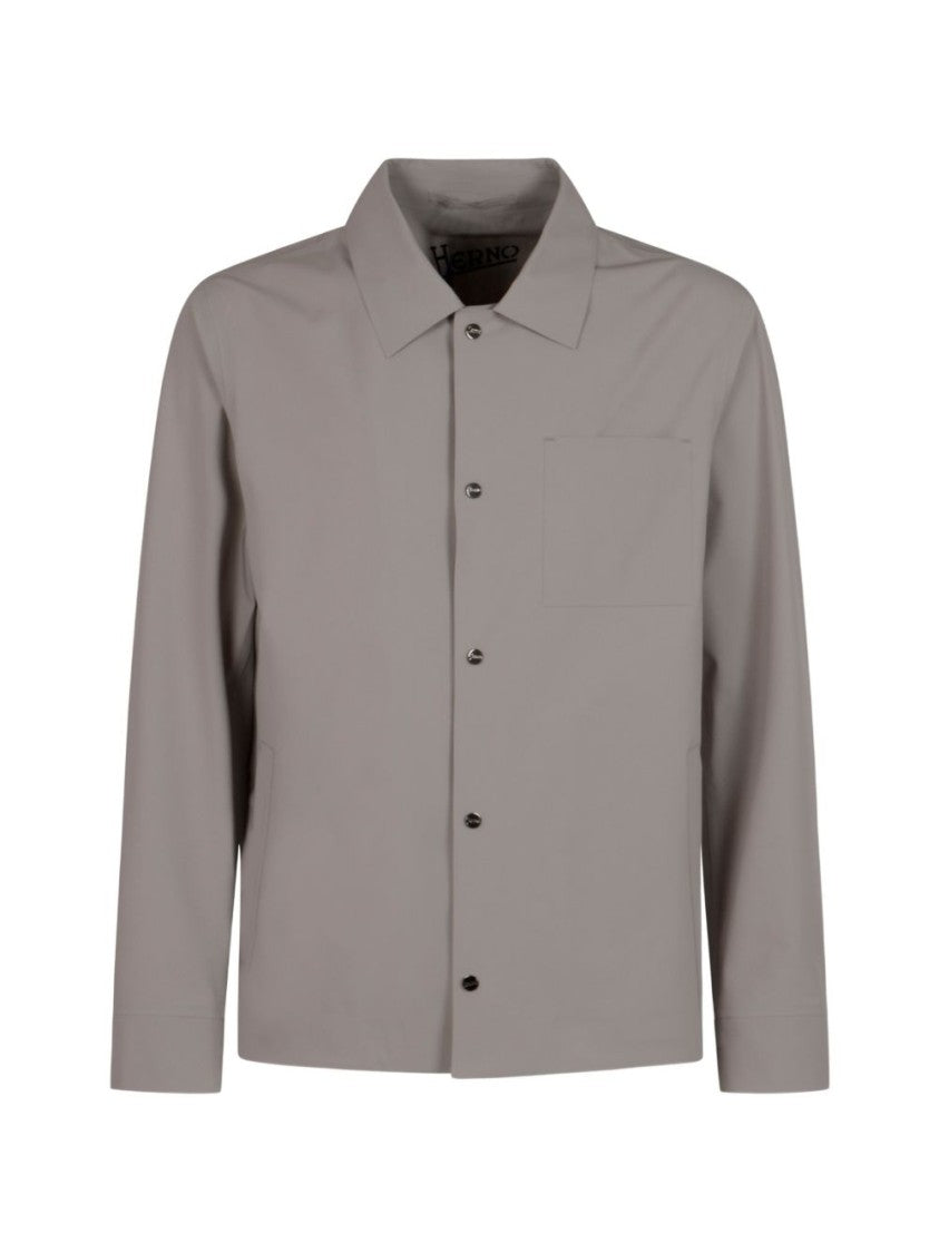 Herno Regular Fit Grey Jacket With Adjustable Hem