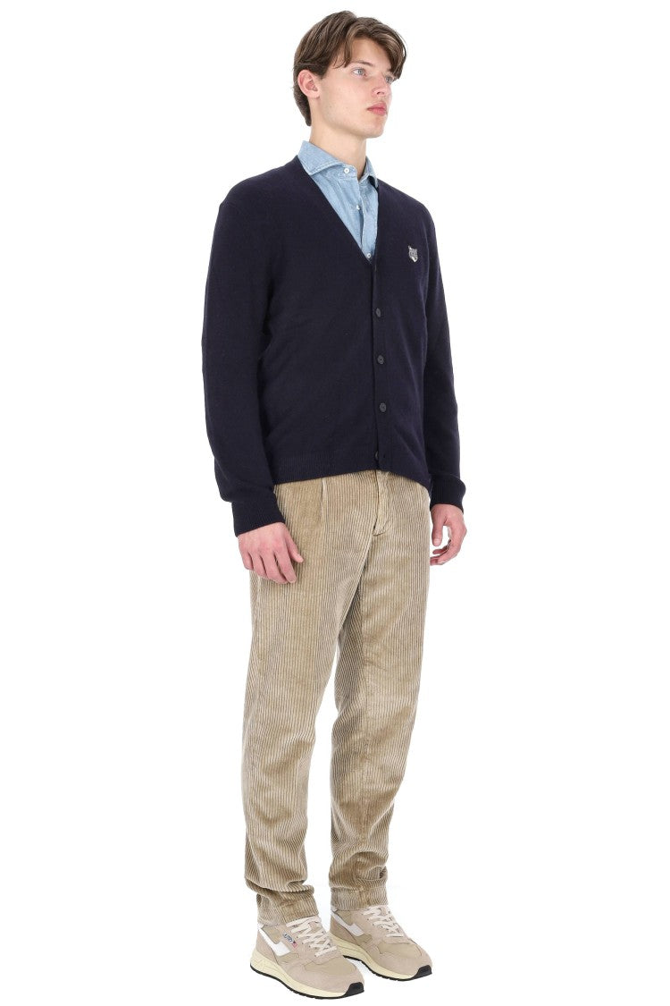 Maison Kitsuné Fox Comfort Fit Wool Cardigan
