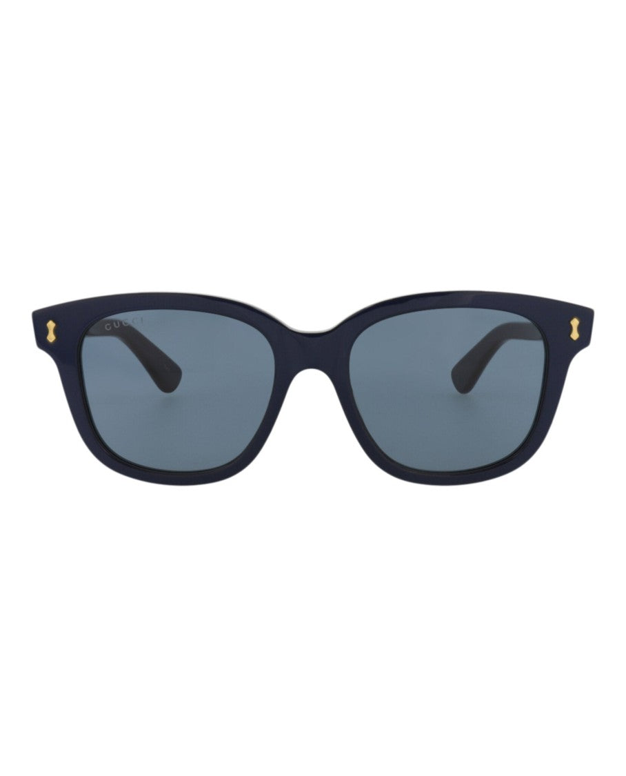 Gucci Square-Frame Sunglasses In Recycled Acetate With Gold Accents