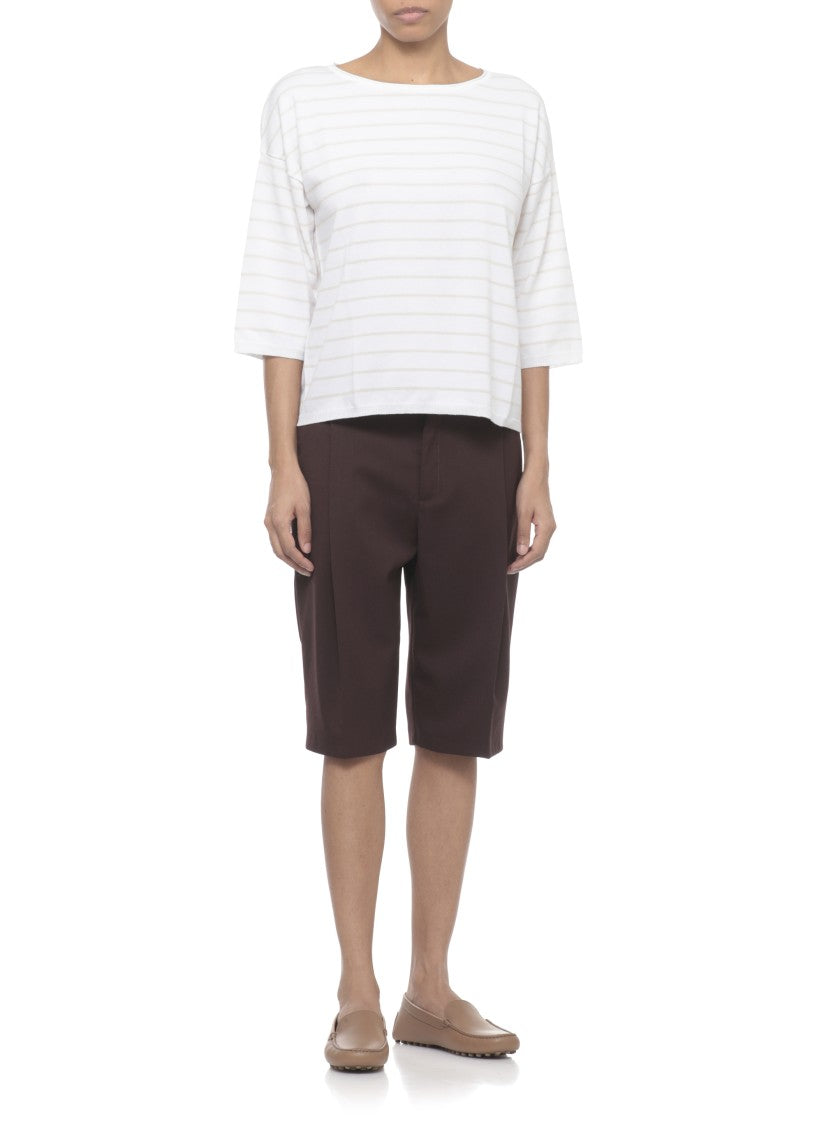 Tod's Brown Embossed Logo Leather Loafers