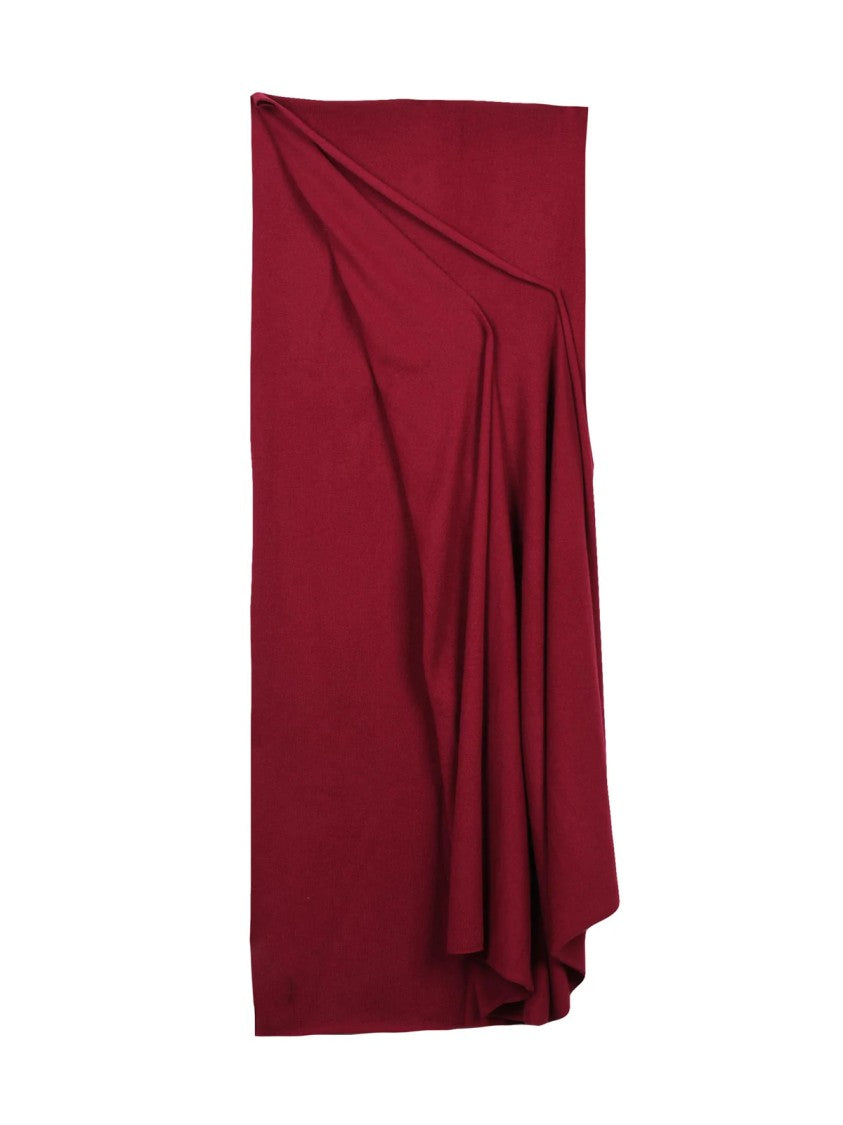 Alpha Studio Red Rectangular Wool-Cashmere Stole