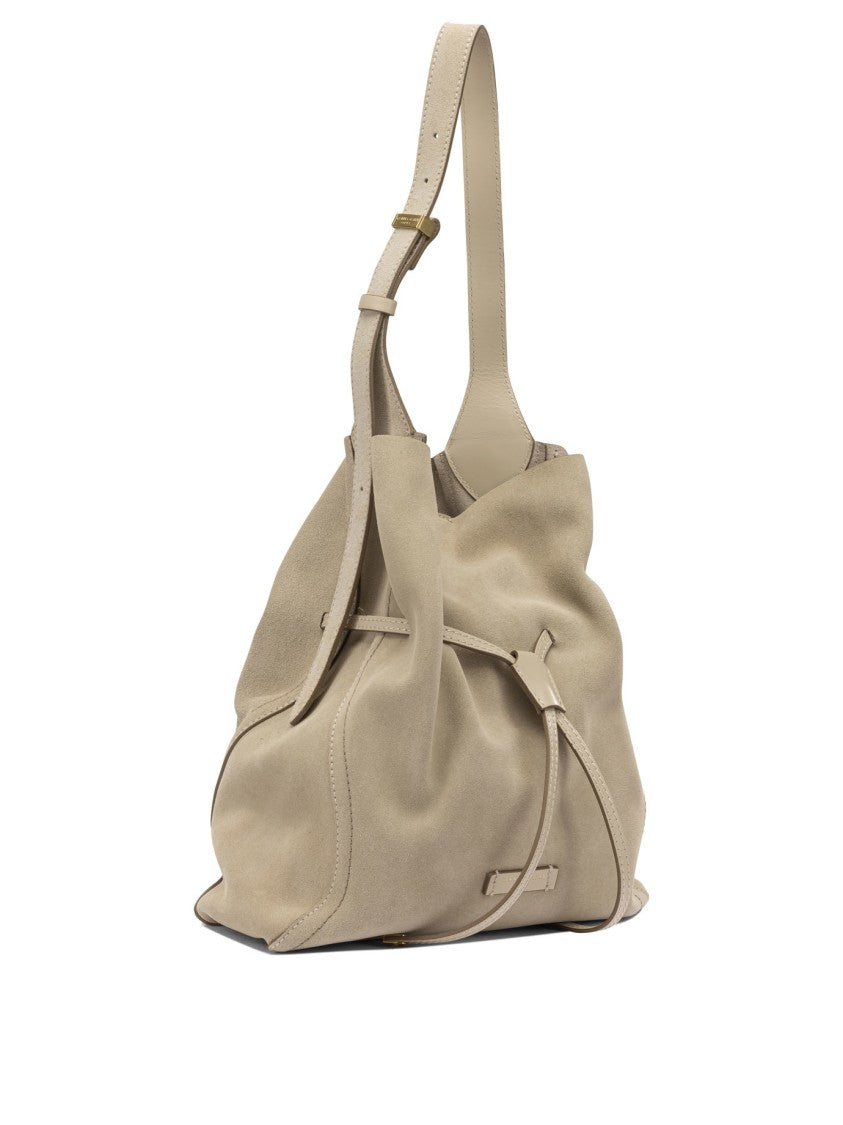 Gianni Chiarini Spacious Suede Shoulder Bag With Adjustable Strap