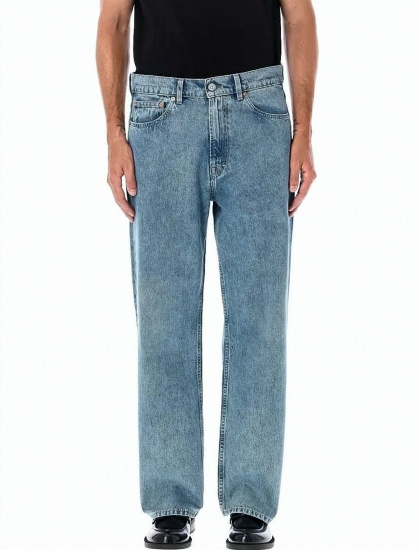 Our Legacy Relaxed Straight-Leg Denim Pants With Mid-Blue Wash