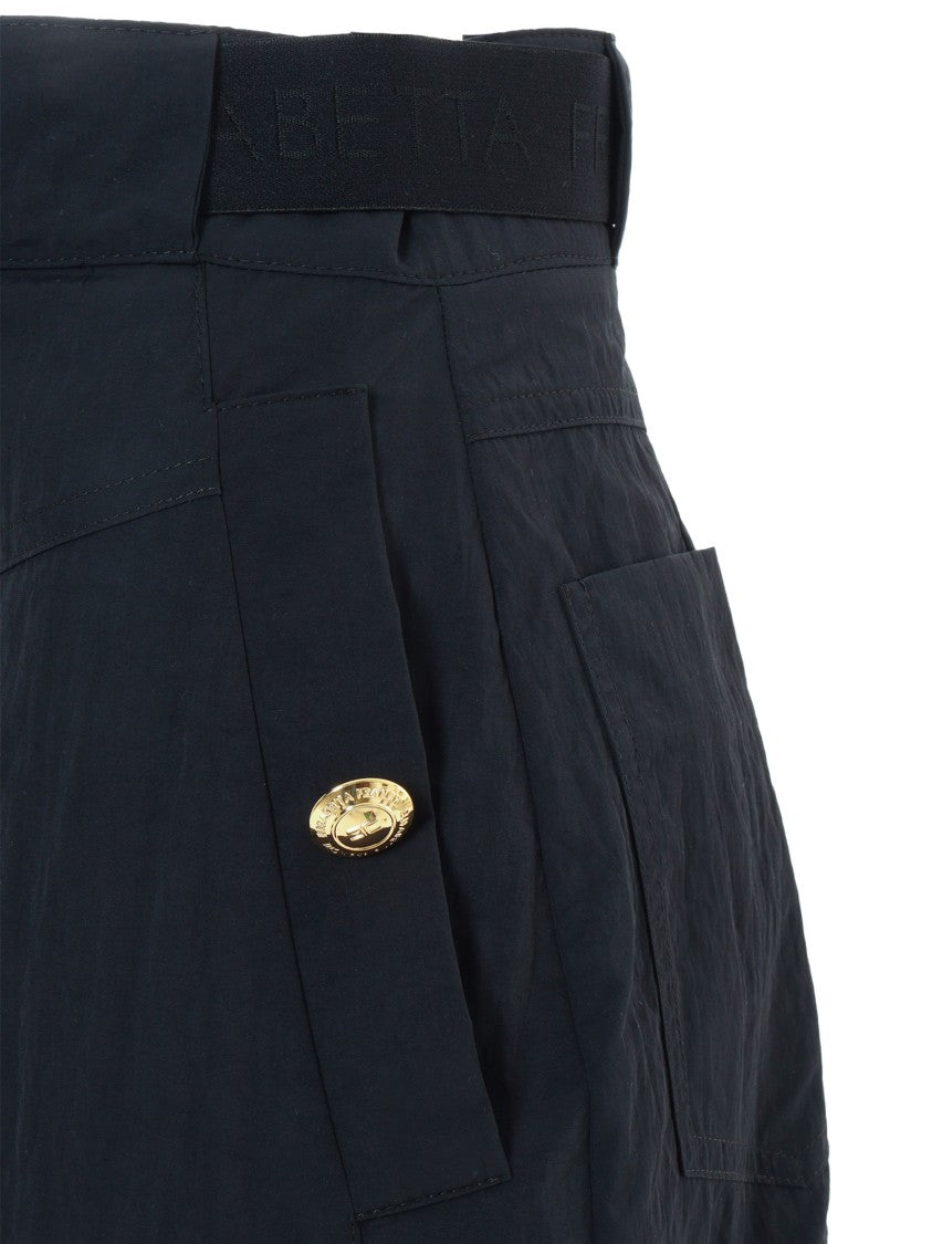 Elisabetta Franchi Black Trousers With Matching Belt