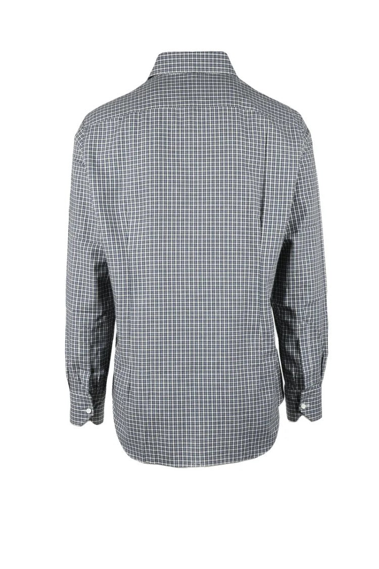 Emanuele Maffeis White/Blue Striped Cotton Shirt