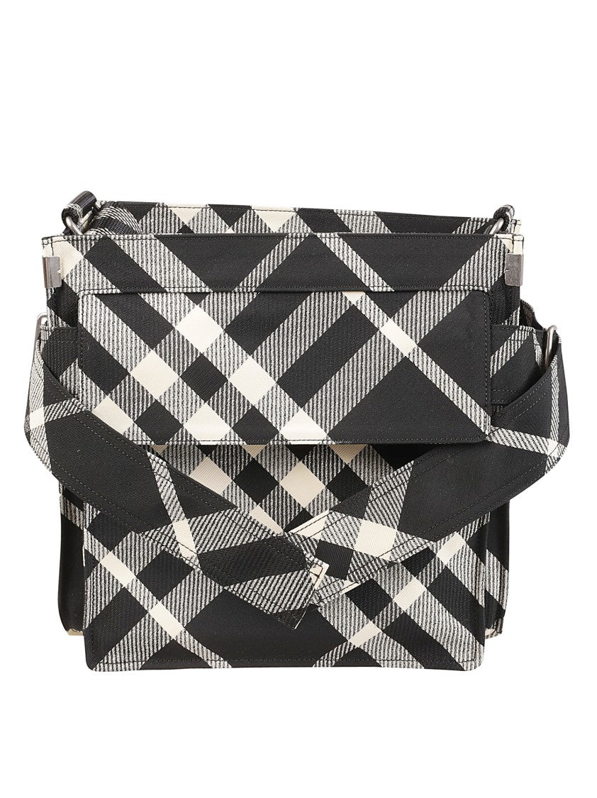 Burberry Structured Black Check Bag