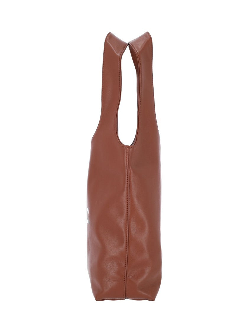 A.P.C. Brown Fabric Small Ninon Tote Bag
