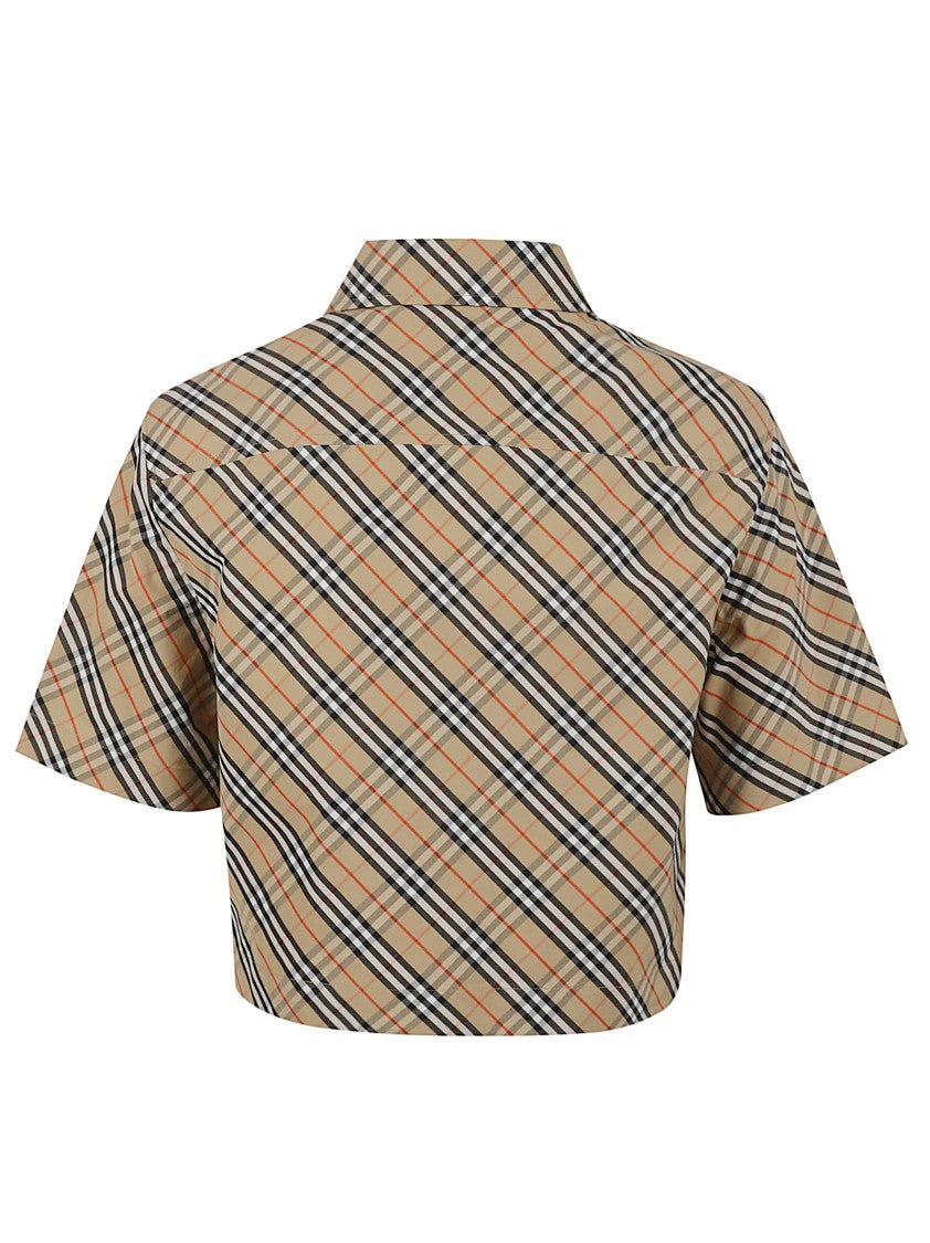 Burberry Cropped Check Pattern Shirt
