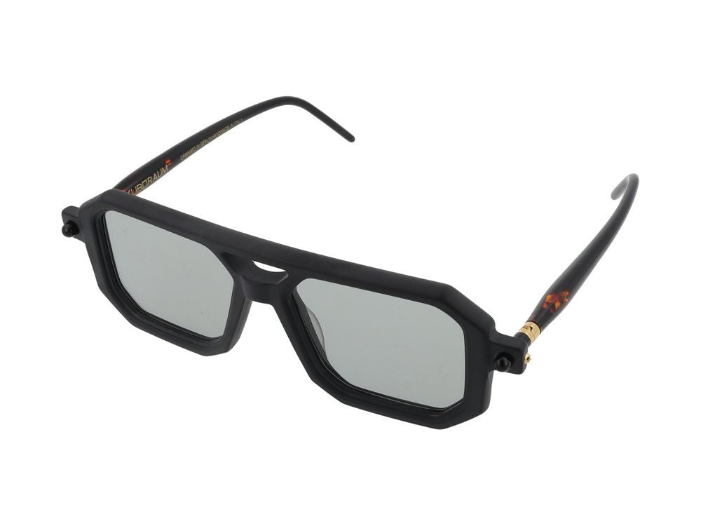 Kuboraum Bold Matte Black Grey Lens Geometric Sunglasses