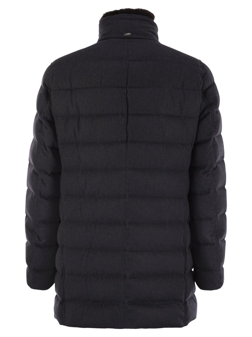 Herno Down Jacket With Fur Collar