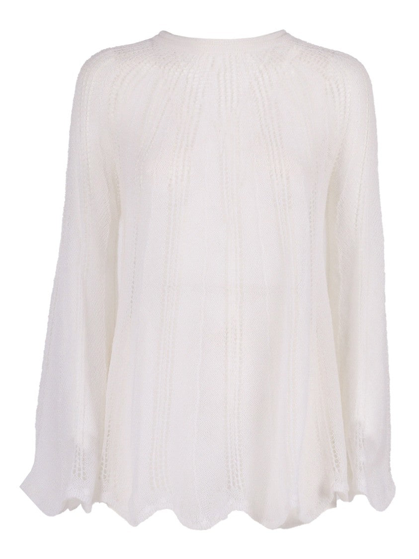 Forte Forte Pointelle Stitch Mohair Lace Sweater
