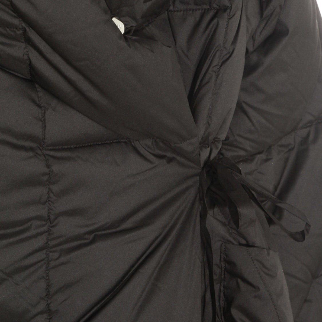 Add Padded Quilted Coat With High Collar