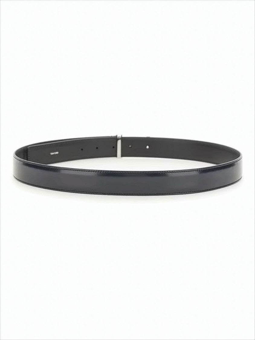 Tom Ford Polished Calf Leather Belt With Buckle
