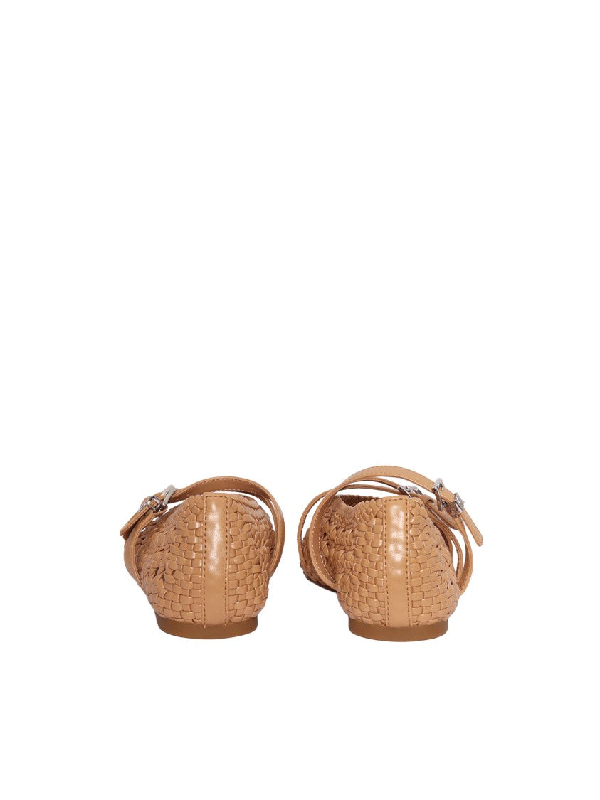 Michael Kors Pointed Toe Woven Ballet Flats