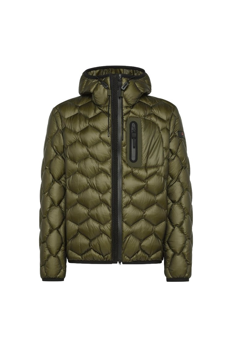 Peuterey Green Nylon Quilted Down Jacket